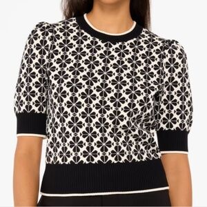 NWT Kate Spade Spade Flower Puff Sleeve Sweater Size US XL
